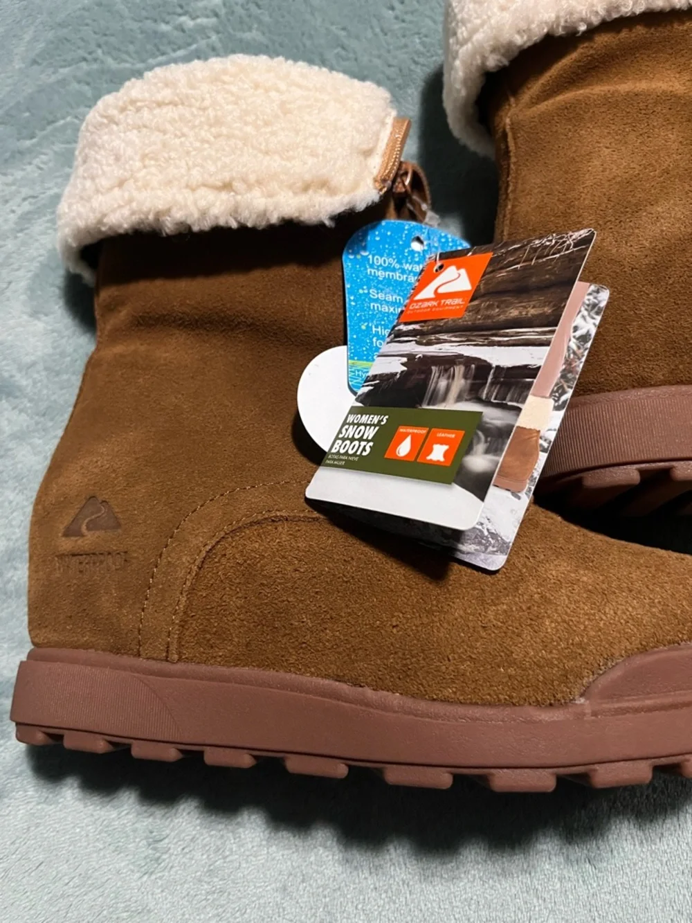 Ozark Trail Women's Snow Boots - Brown and Cream